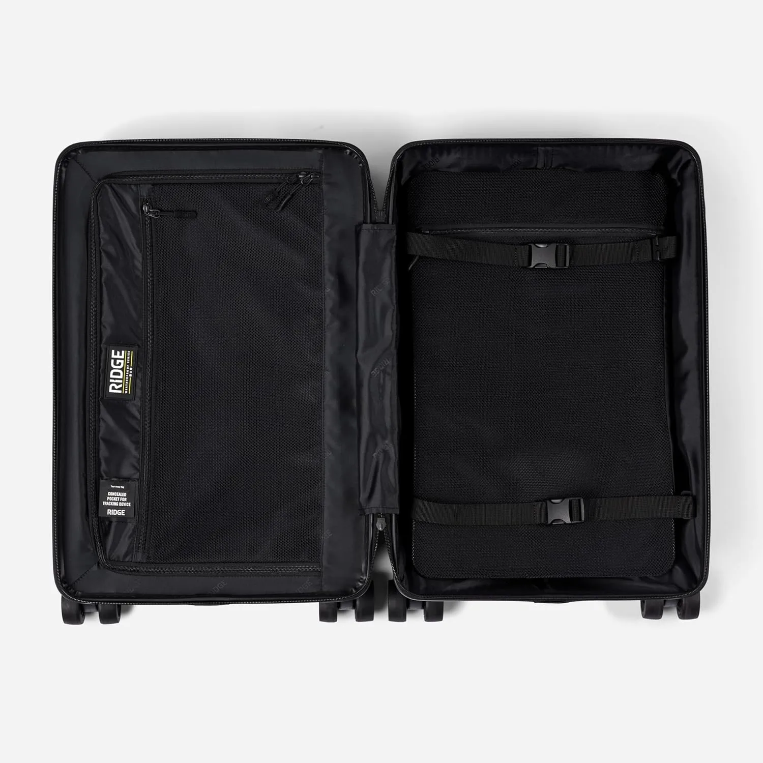 The Ridge Premium Hard Shell Carry On Luggage - TSA Approved Lock - 360° Spinner Wheels for Travel - Royal Black