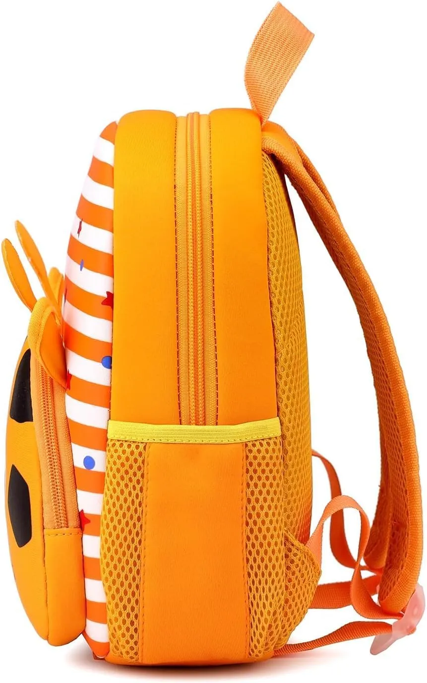 Toddler Backpack Neoprene Zoo Kids Casual Backpack Water Resistance Kindergarten Preschool Bags for Little Boys Girls (Giraffe)