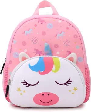 Toddler Backpack Neoprene Zoo Kids Casual Backpack Water Resistance Kindergarten Preschool Bags for Little Boys Girls
