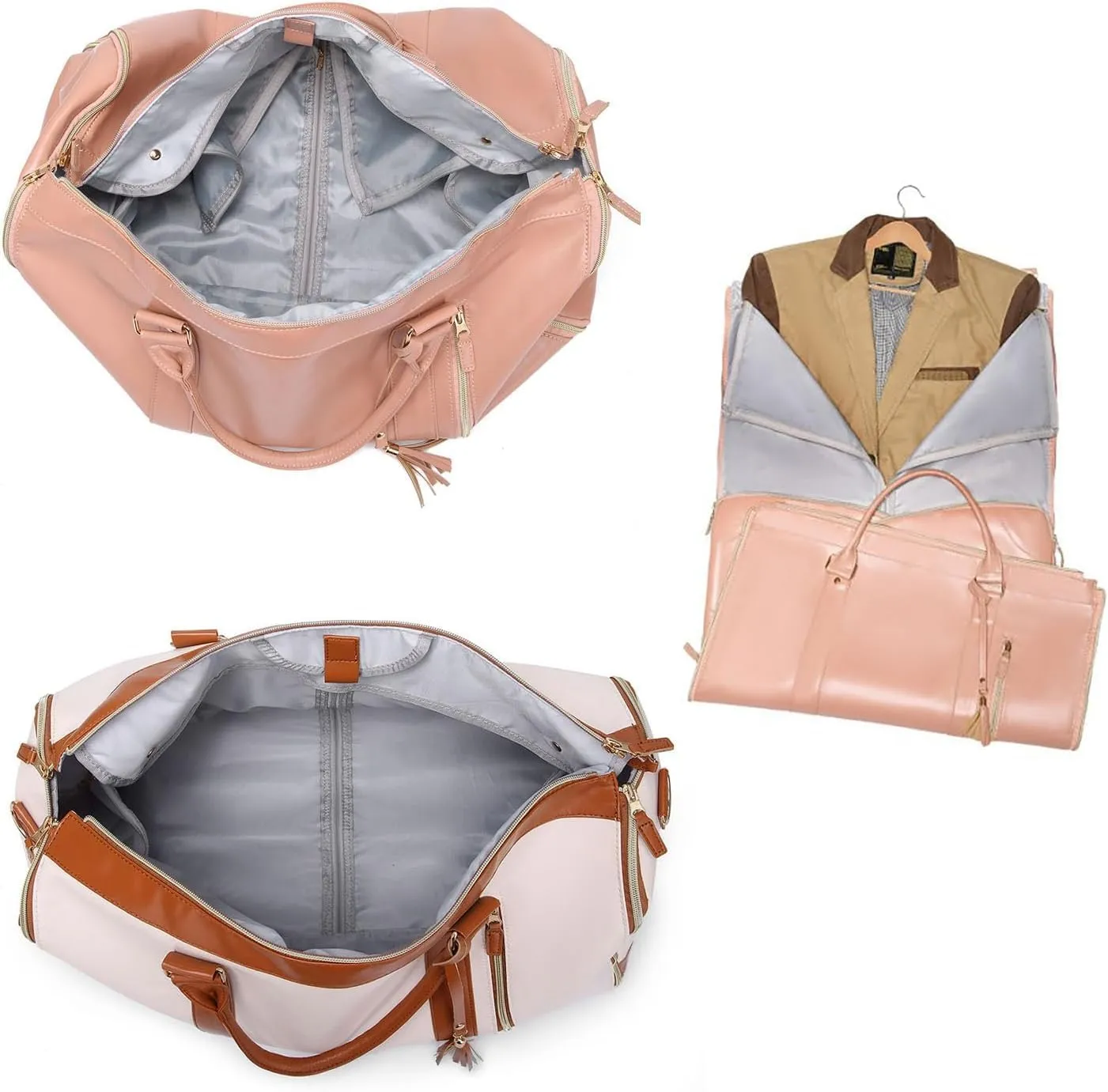 Travel Bag, 2024 New Garment Duffle Bags for Travel, Large Duffle Bag for Travel (Pink)