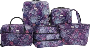 Travelers Club Bella Caronia Deluxe 20", 3 Luggage & Travel Accessories, Jardin, 7 Piece Set