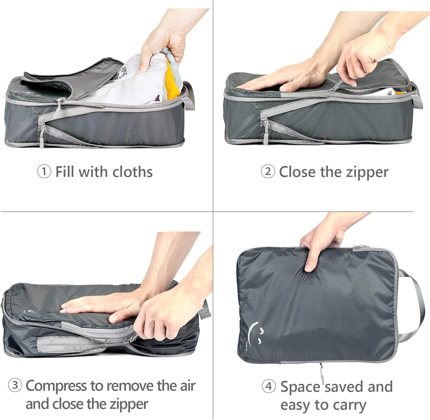 Travelkin 3 Set Packing Cubes - Compression Packing Cubes for Suitcase, Travel Organizers Bag Set