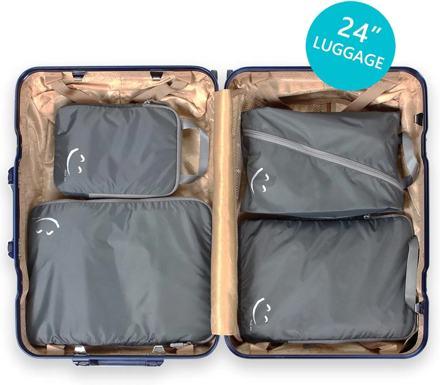 Travelkin 3 Set Packing Cubes - Compression Packing Cubes for Suitcase, Travel Organizers Bag Set