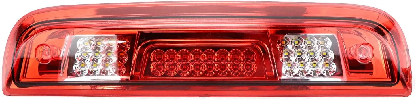 Tresound LED Third Brake Cargo Light for 2014-2018 Chevy Chevrolet Silverado & GMC Sierra 1500 2500HD 3500HD Rear High Mount Stop Lamp Red Lens Chrome Housing