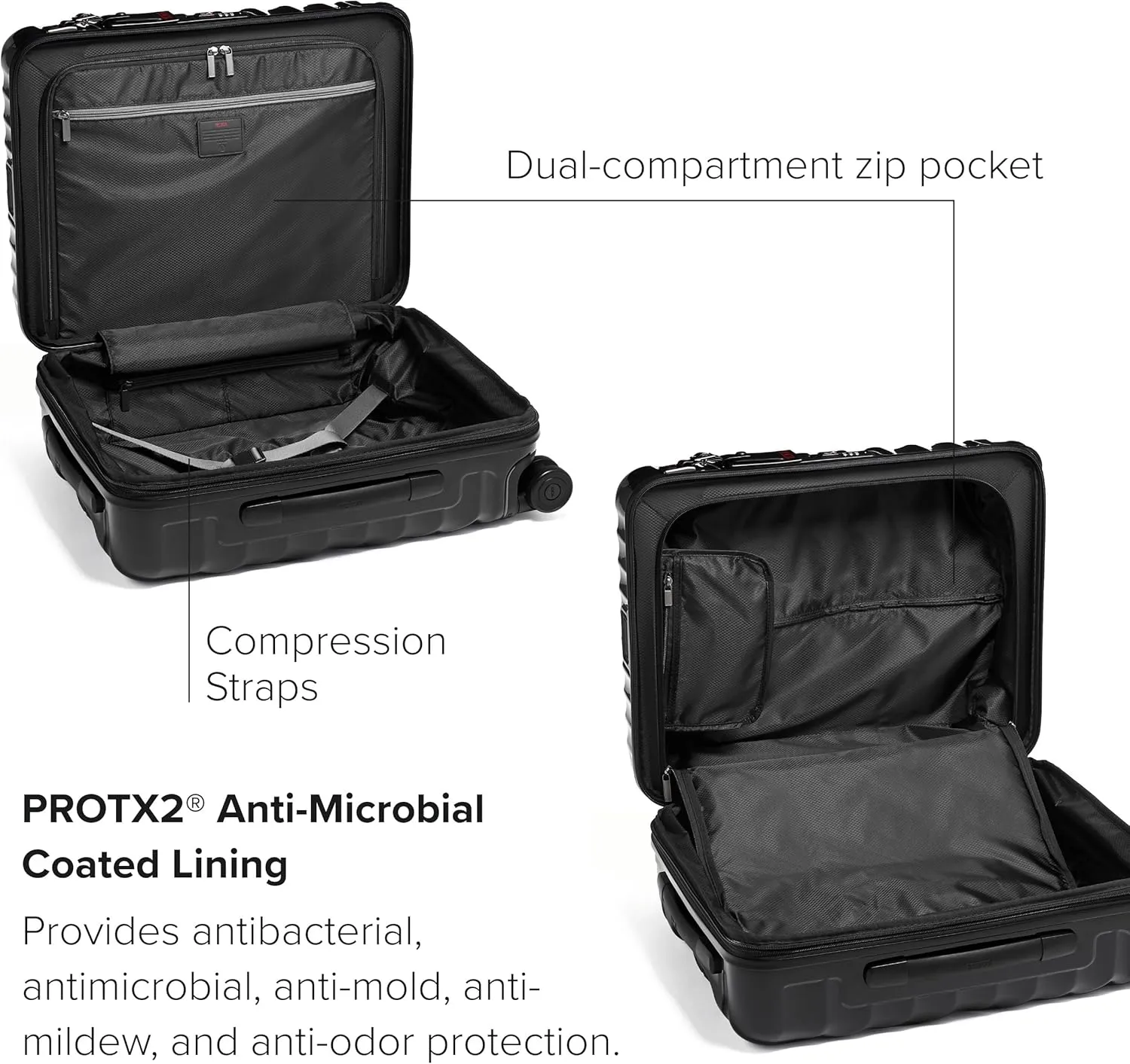 TUMI - 19 Degree Continental Expandable 4 Wheeled Carry-On - Carry-On Bag - Travel Accessories - 21.8" X 15.8" X 9.0" - Black