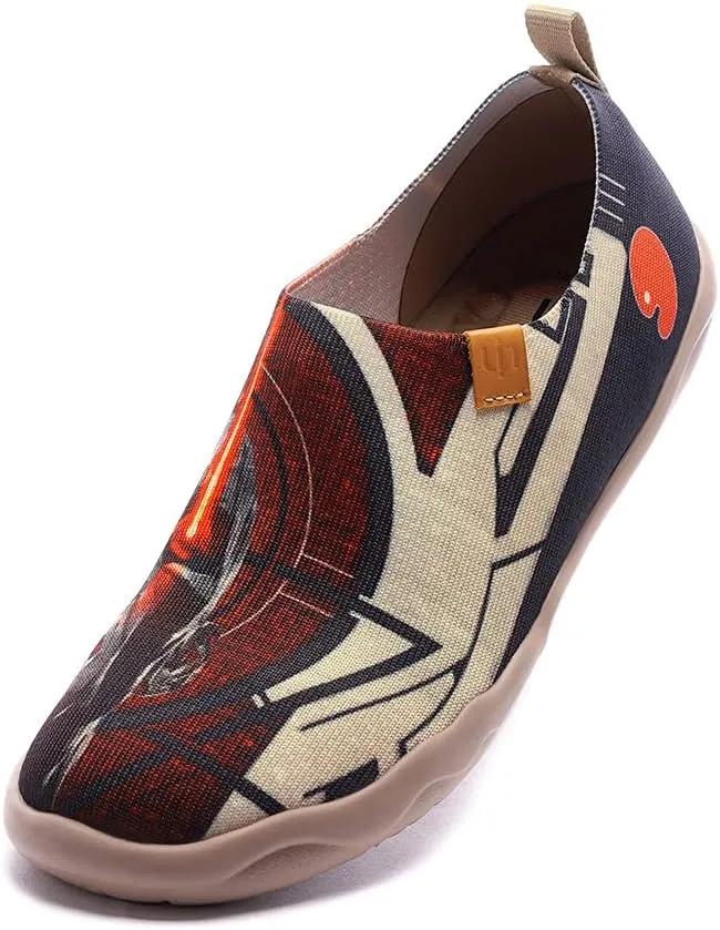 UIN Men's Loafers Lightweight Knitted Sneakers Walking Casual Slip Ons Funny Style Art Painted Travel Shoes