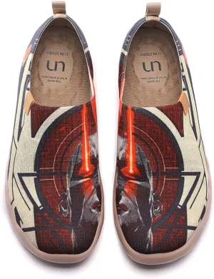 UIN Men's Loafers Lightweight Knitted Sneakers Walking Casual Slip Ons Funny Style Art Painted Travel Shoes