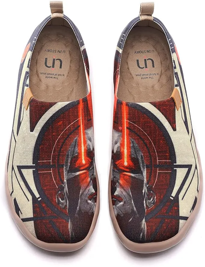 UIN Men's Loafers Lightweight Knitted Sneakers Walking Casual Slip Ons Funny Style Art Painted Travel Shoes