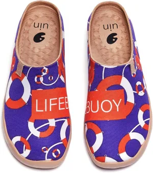 UIN Men's Painted Slipper Lightweight Comfort Mules Walking Casual Household Slip Ons Art Travel Shoes Malaga