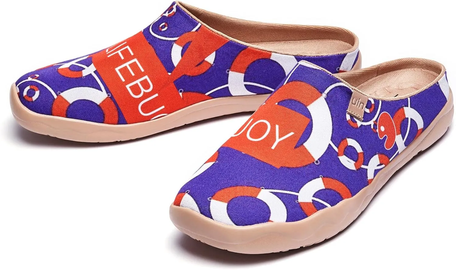 UIN Men's Painted Slipper Lightweight Comfort Mules Walking Casual Household Slip Ons Art Travel Shoes Malaga