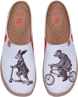 UIN Men's Painted Slipper Lightweight Comfort Mules Walking Casual Household Slip Ons Art Travel Shoes Malaga