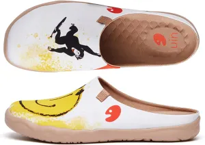 UIN Men's Painted Slipper Lightweight Comfort Mules Walking Casual Household Slip Ons Art Travel Shoes Malaga