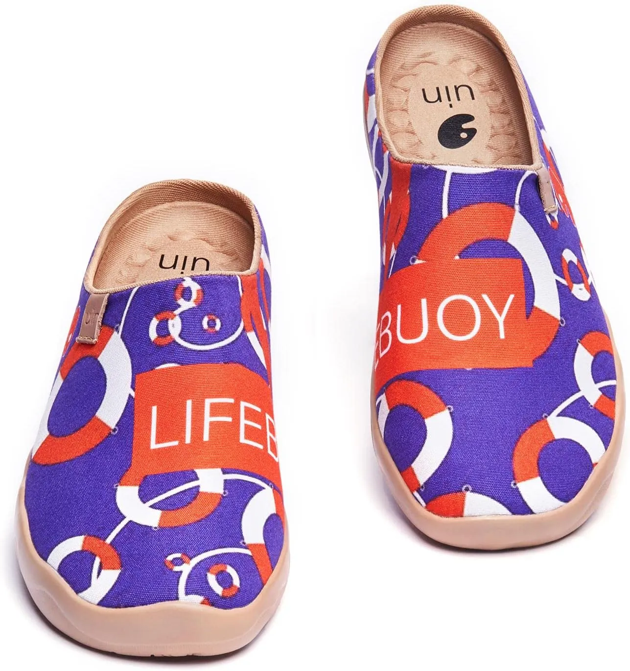 UIN Men's Painted Slipper Lightweight Comfort Mules Walking Casual Household Slip Ons Art Travel Shoes Malaga
