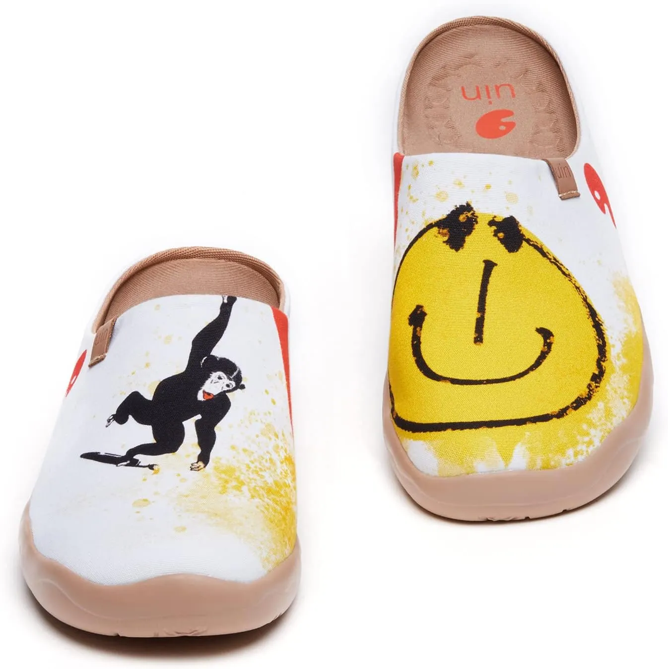 UIN Men's Painted Slipper Lightweight Comfort Mules Walking Casual Household Slip Ons Art Travel Shoes Malaga