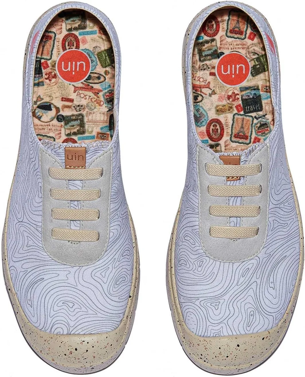 UIN Women's Fashion Sneakers Lightweight Walking Casual Slip Ons Loafers Comfortable Art Painted Travel Shoes Cadiz