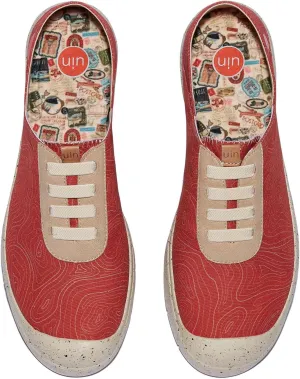 UIN Women's Fashion Sneakers Lightweight Walking Casual Slip Ons Loafers Comfortable Art Painted Travel Shoes Cadiz