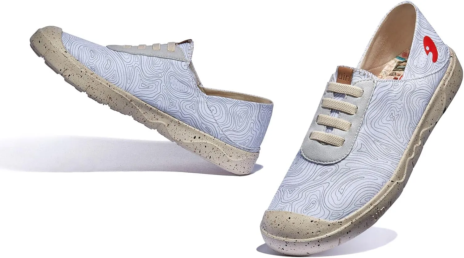 UIN Women's Fashion Sneakers Lightweight Walking Casual Slip Ons Loafers Comfortable Art Painted Travel Shoes Cadiz