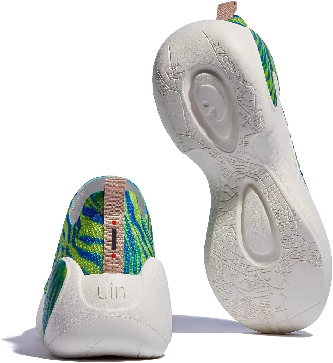 UIN Women's Travel Walking Shoes Art Painted Slip Ons Casual Lightweight Comfortable Chunky Fashion Sneaker Zaragoza Series