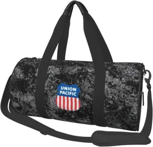 Union Pacific Railroad Convertible Garment Bag with Shoulder Strap, Carry on Garment Duffel Bag for Men Women - Rolling Foldable for Travel Luggage Bags (Black)