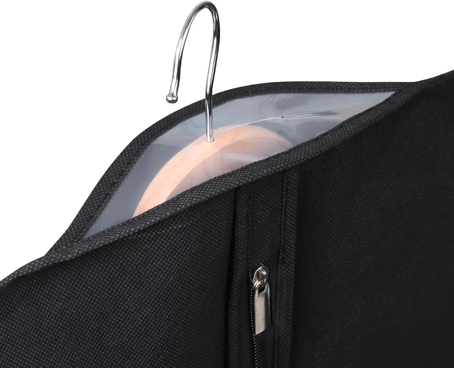 Univivi 60 Inch Lightweight Long Garment Bag for Hanging Clothes, Breathable Full Zipper Gown Dress Cover Bag with Clear Window and ID Card Holder for Suits, Long Dress, Coats -10 Pack