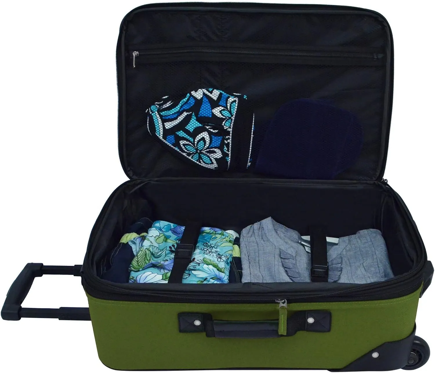 U.S. Traveler Rio Rugged Fabric Expandable Carry-on Luggage, Purple, Set