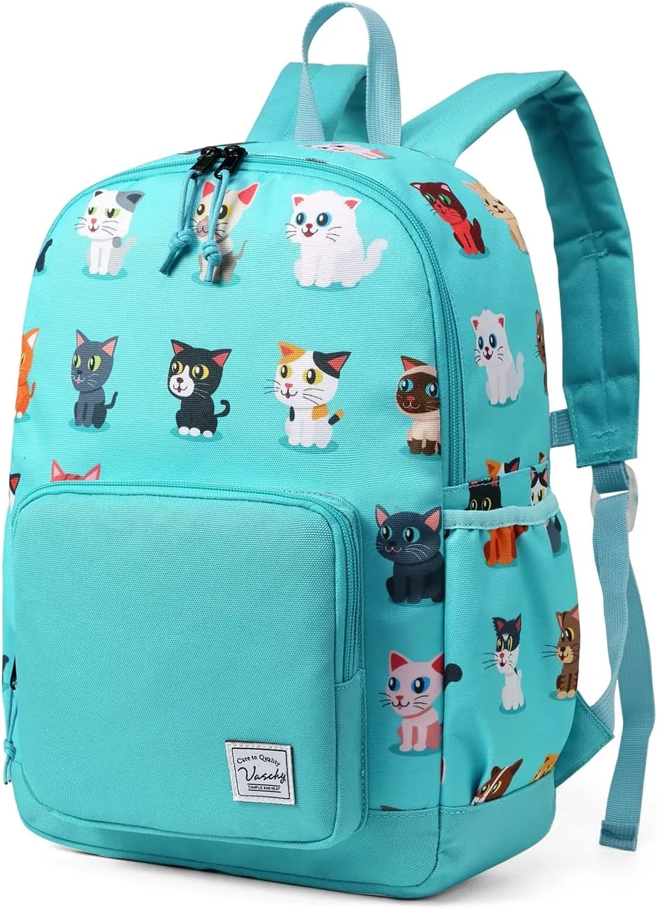 VASCHY Kids backpacks, Cute Lightweight Water Resistant Preschool Backpack for Boys and Girls Chest Strap