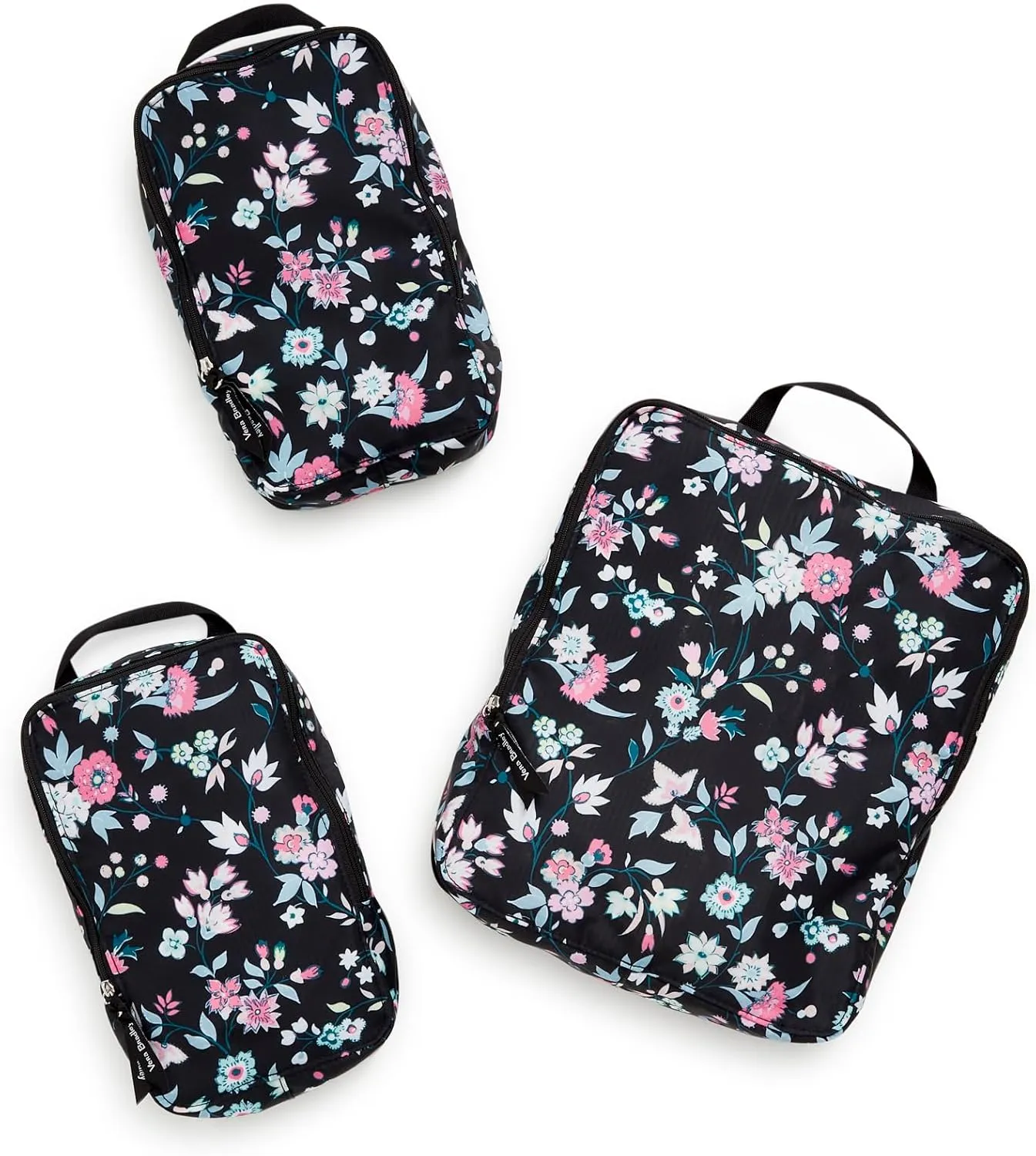 Vera Bradley Women's Compression Packing Cube 3-Piece Set Travel Accessory, Botanical Ditsy, One Size