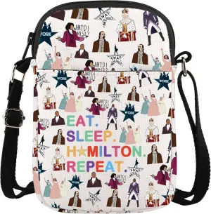 WCGXKO Musical Lover Gift Character Zipper Pouch Makeup Bag (EAT SLEEP HA CR)