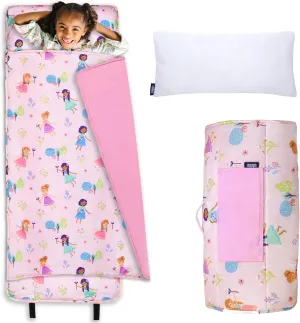 Wildkin Kids Original Nap Mat – Cozy Kids Sleep Mat with Pillow, ideal for School & Travel