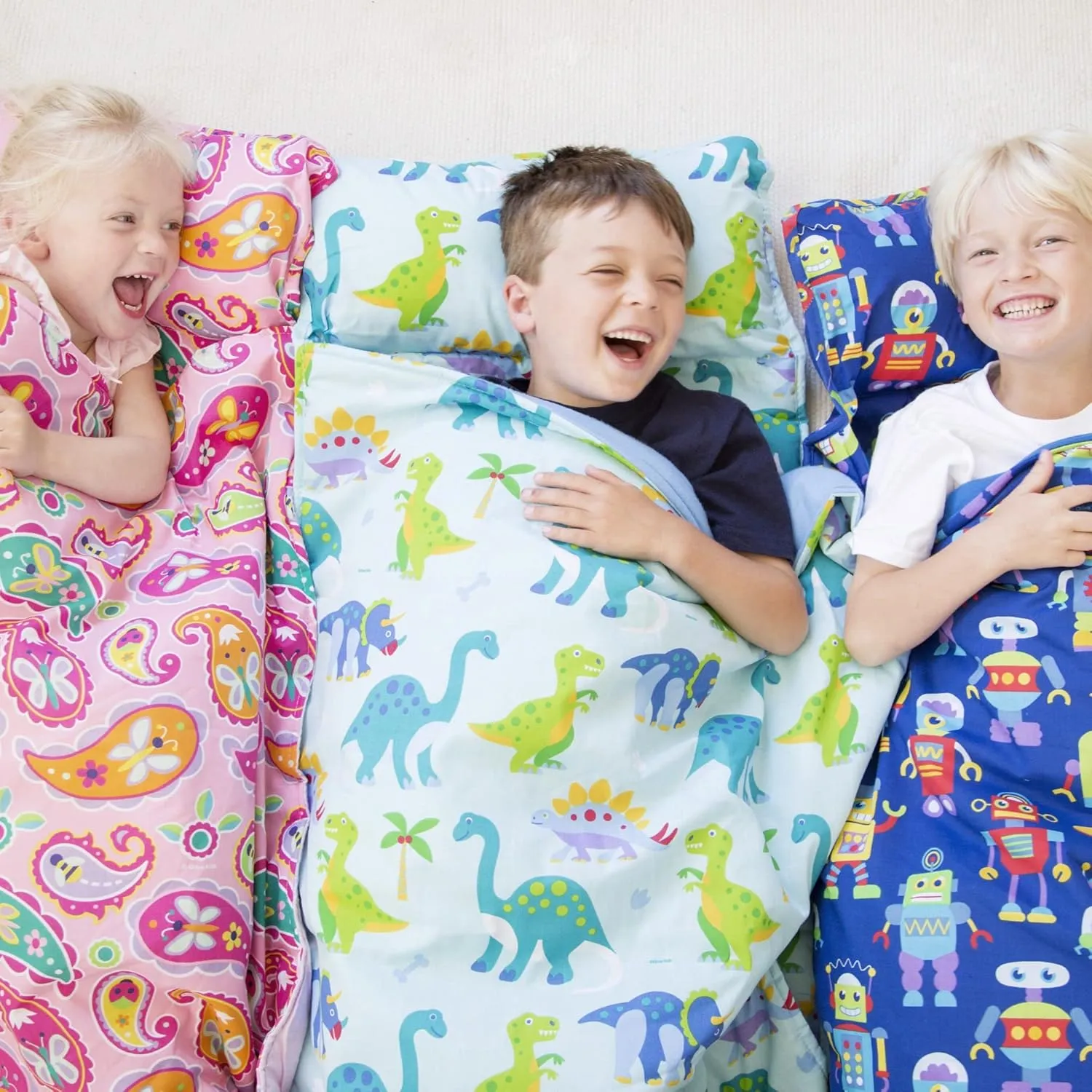 Wildkin Kids Original Nap Mat – Cozy Kids Sleep Mat with Pillow, ideal for School & Travel