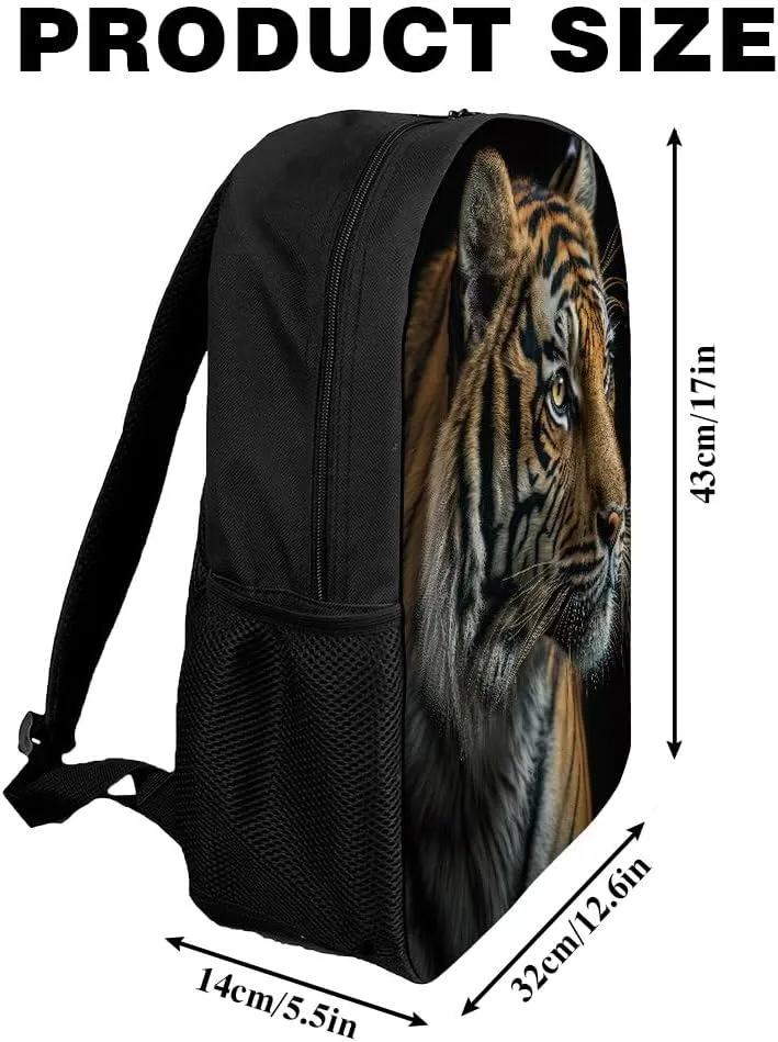 Wolf Backpack Casual Daypack Wild Animal Print Laptop Bag Bookbag for Work Travel Hiking 17 Inch Style 2