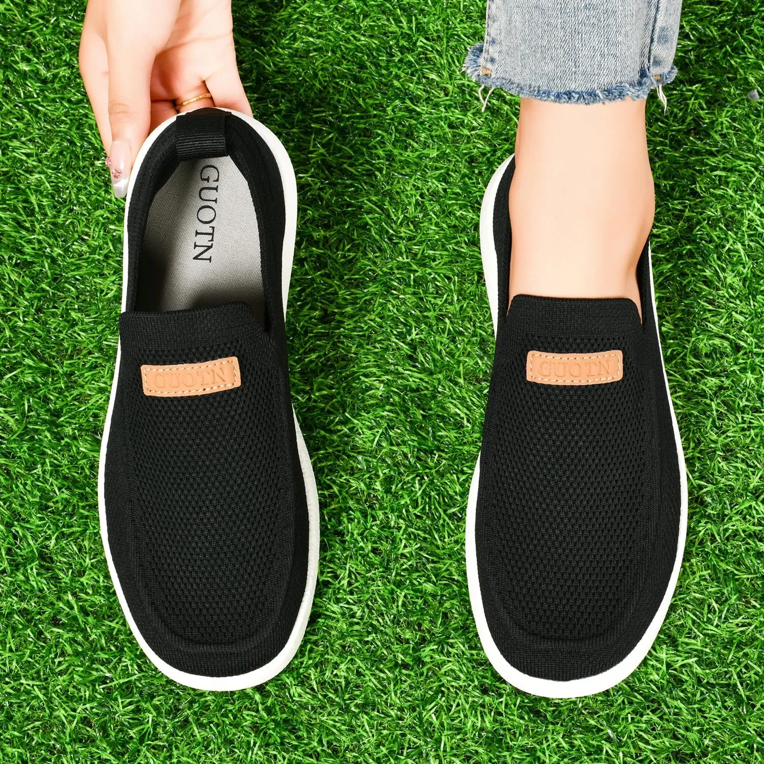 Women's Slip Ons Lightweight Comfortable Loafers for Women Casual Deck Shoes Breathable Outdoor Walking Shoes
