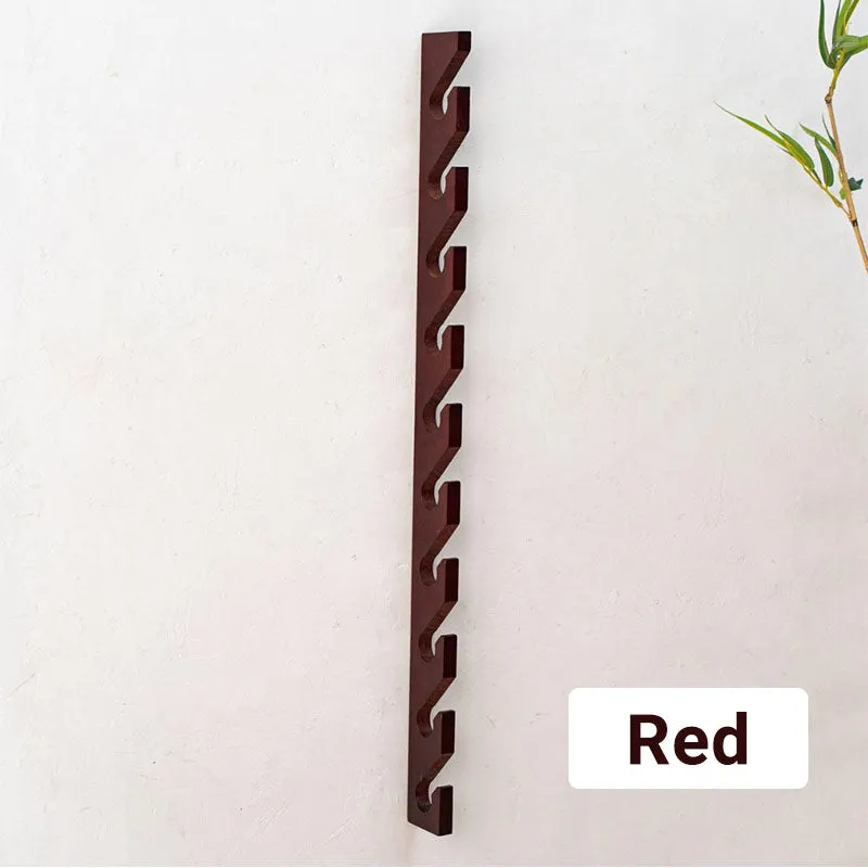 Wooden Multi-Hook Coat & Hat Rack