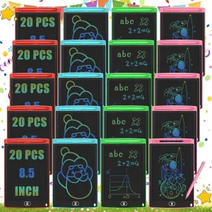 Writing Tablet for Kids Drawing Tablet 8.5" Upgraded Painting Pad Toddler Drawing Board for Kid Writing Board Doodle Board Preschool Toys for Kids 3 4 5 6 7 8 9 Years Old Girls Boys Gifts 20PCS