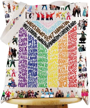 WZMPA Musical Tote Bag Theatre Fans Gift Musical Character Shoulder Bag Theater Drama Merchandise