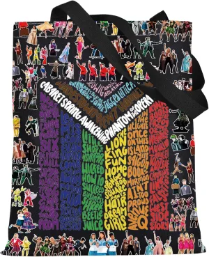 WZMPA Musical Tote Bag Theatre Fans Gift Musical Character Shoulder Bag Theater Drama Merchandise