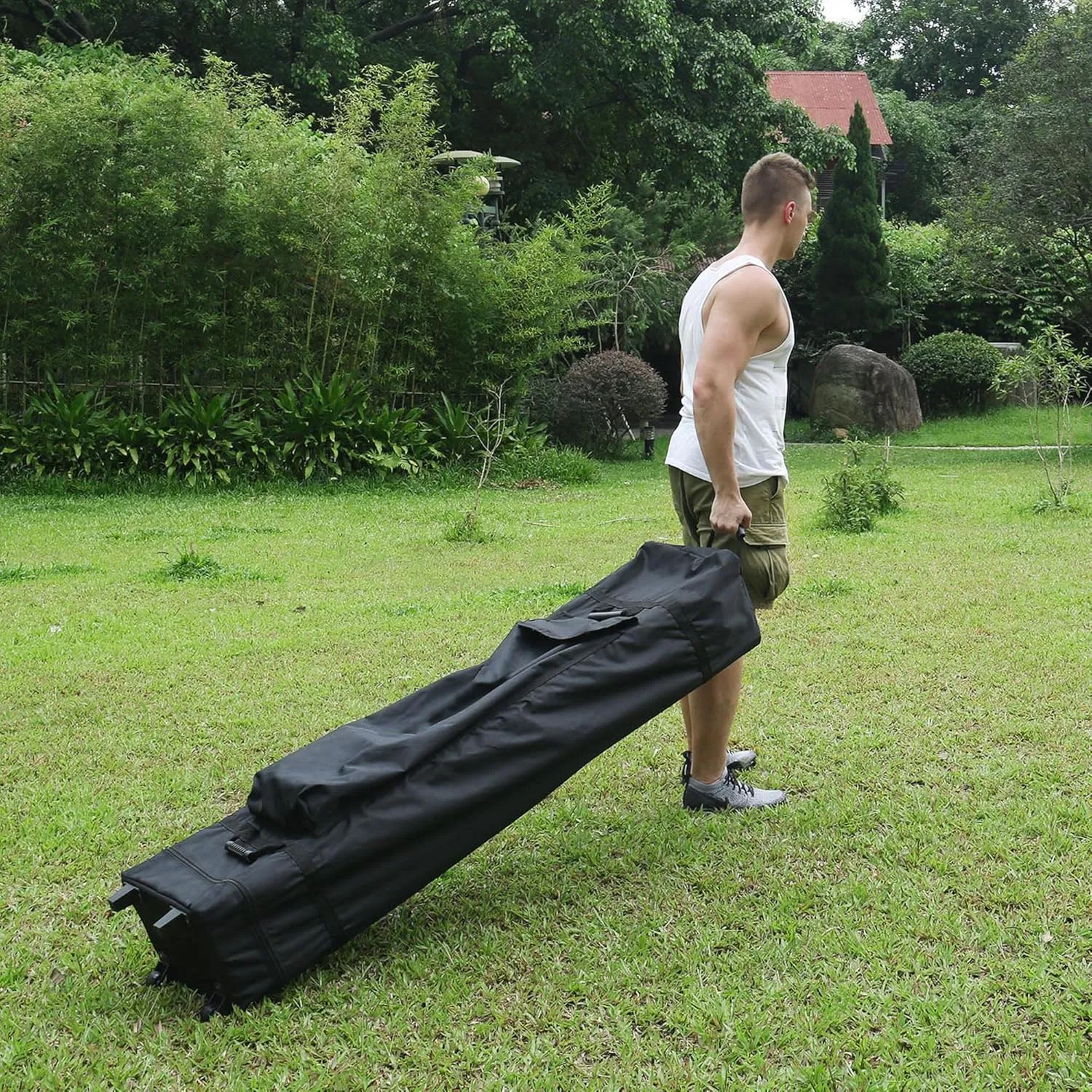 ZeHuoGe Universal Canopy Roller Bag Wheeled Canopy Carry Bag with Handles for Pop-up Tent Shelter Wheeled Storage Bag (10x10ft)