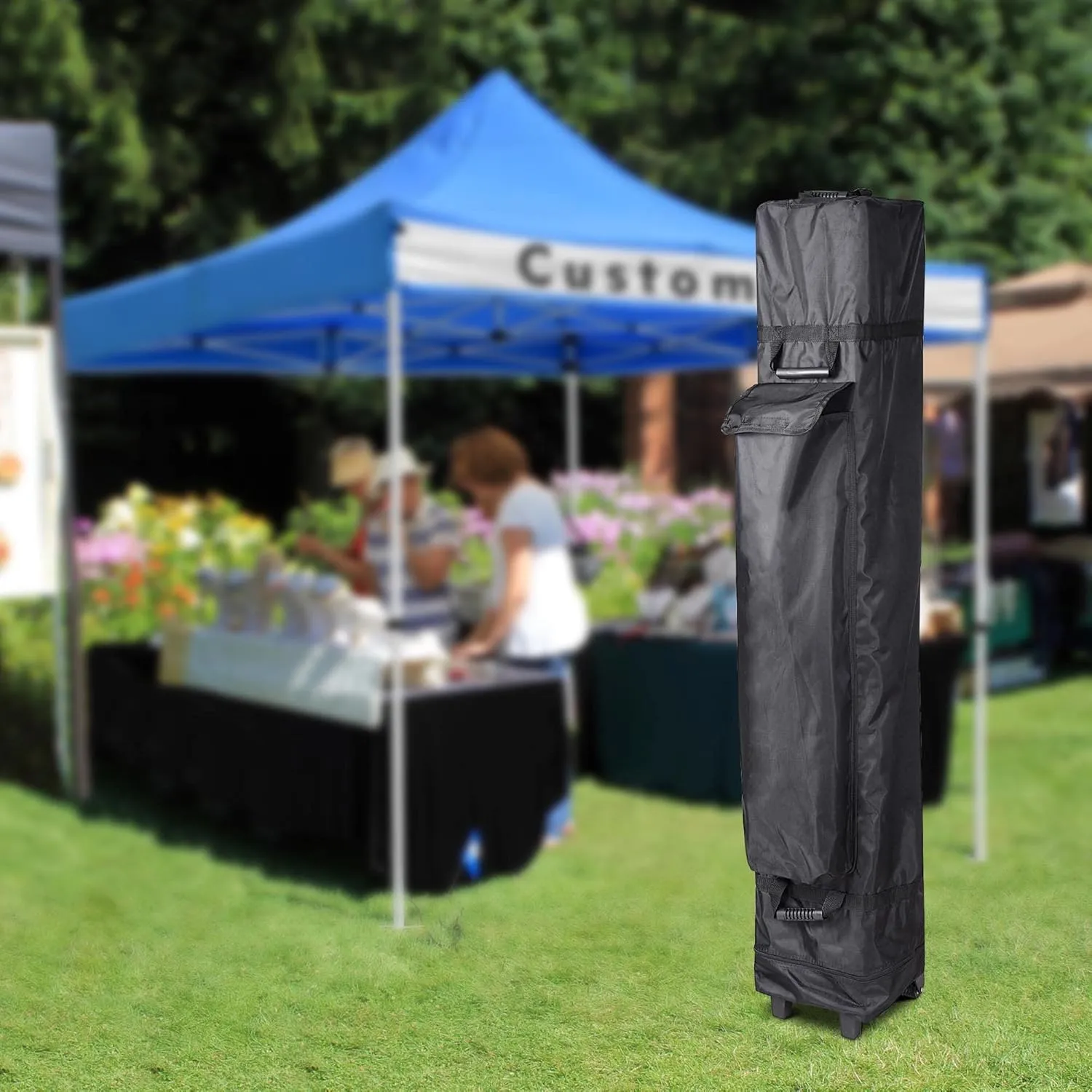 ZeHuoGe Universal Canopy Roller Bag Wheeled Canopy Carry Bag with Handles for Pop-up Tent Shelter Wheeled Storage Bag (10x10ft)